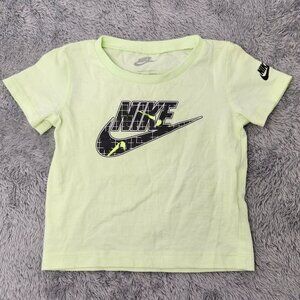 Nike T-Shirt Baby Boy 18M‎ Light Green Short Sleeve Logo Graphic Cotton Tee